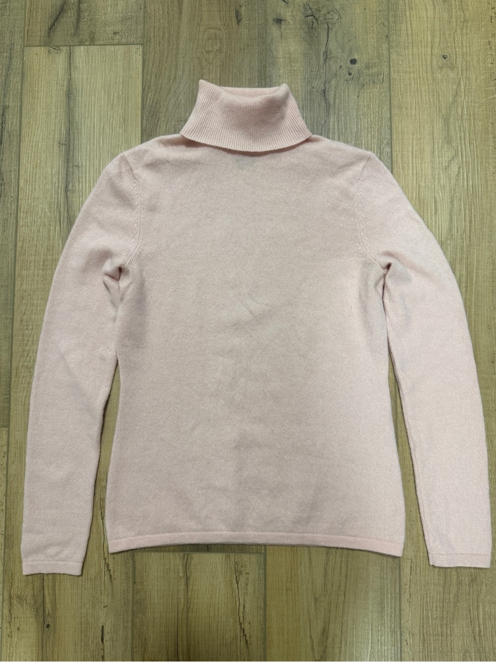 Lord & Taylor Women S 100% Cashmere Blush Powder Pink Turtleneck Sweater Luxury